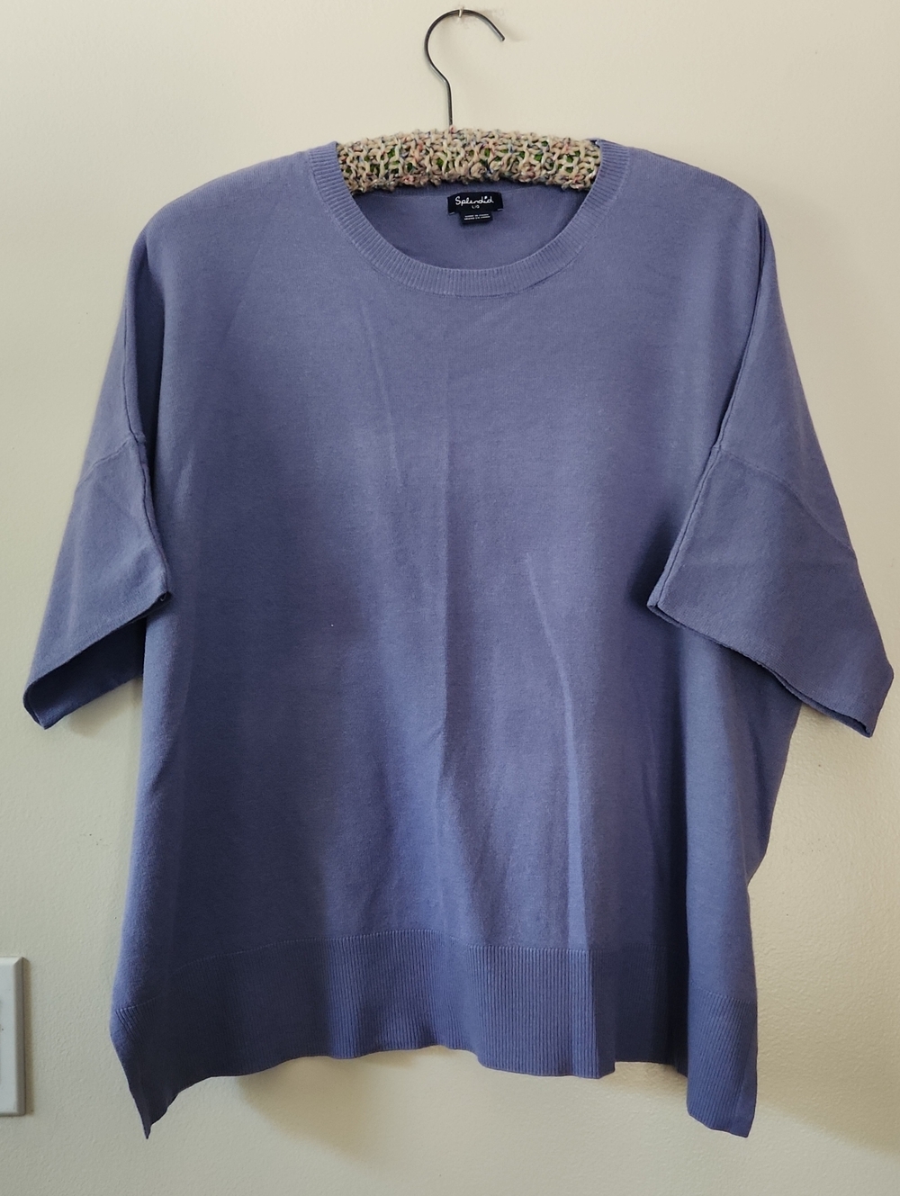 Splendid Lavender Short Sleeve Knit Top